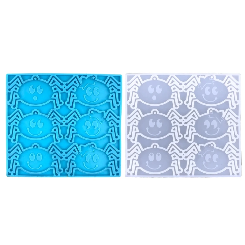 

Glossy Spiders Silicone Molds Wall Hanging Ornament Mold DIY Keychain Pendant Jewelry Epoxy Resin Crafting Molds