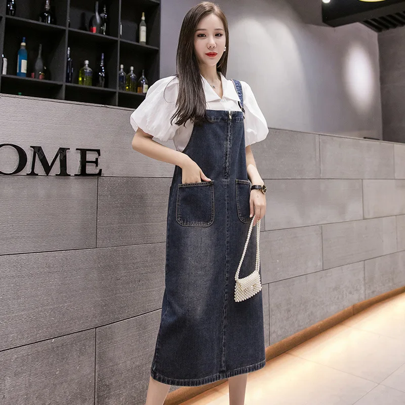 Denim Overall Dress 2022 Summer New 