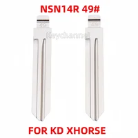 กุญแจรถพับได้10ชิ้น/ล็อต NSN14R KD Key BLANK 49 # ตรงข้ามกับ Key 22 # กุญแจ NSN14สำหรับ Nissan รุ่นใหม่สำหรับ keydiy xhorse รีโมต
