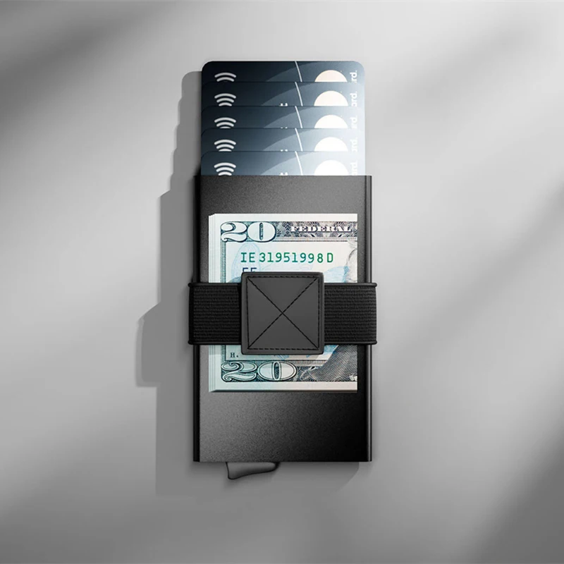 

Индивидуальный держатель для кредитных банковских карт, умный Rfid-кошелек из натуральной кожи, чехол для кредитных карт, Женский кошелек с отделением для монет и денег