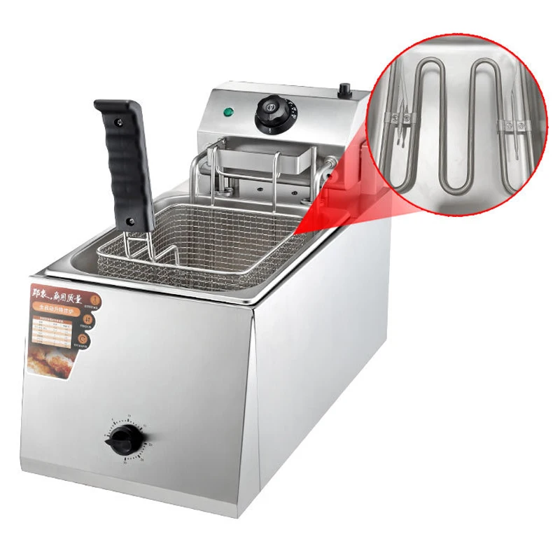 Automatic Lift-up Fryer Capacity 8L Electric Power 2.8KW Commerical Efficient Fryer Timer 30 min