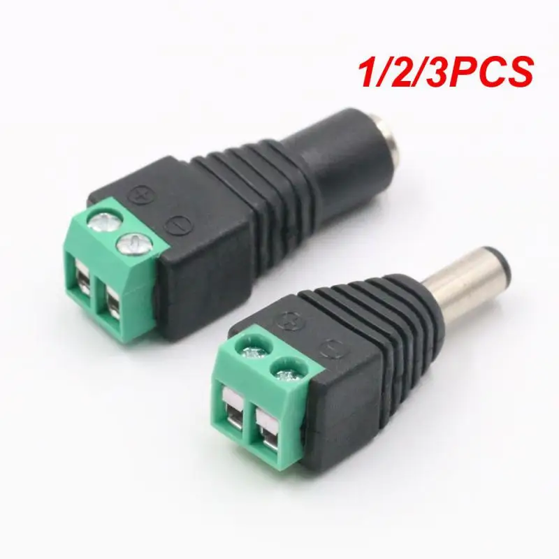 

1/2/3PCS Cameras 2.1mm x 5.5mm Female Male DC Power Plug Adapter For 5050 3528 5630 5730 Single Color LED Strip Light