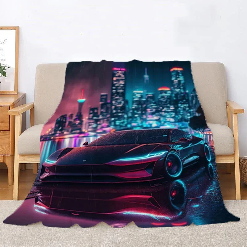 

Tesla Fluffy Soft Blankets for Decorative Sofa Christmas Blanket Luxury Double Bedspread Knee Throw Bed Warm Winter Oversized