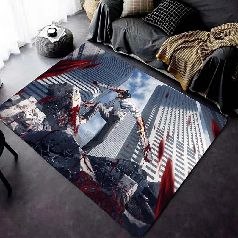 

Anime C-Chainsaw Man Printed Floor Mat Carpet 15 Sizes Living Room Bedroom Bedside Window Sill Bathroom Floor Mat Home Decor