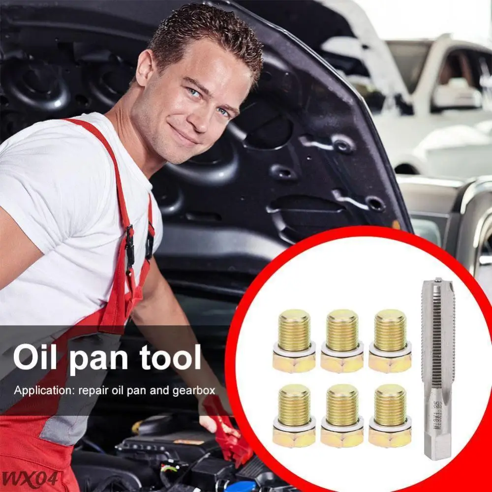 Car Repair Combination Suit M13x1.25 Iron Oil Pan Thread Repair Tools Kit Oil Drain Plug Screws Bolt Set