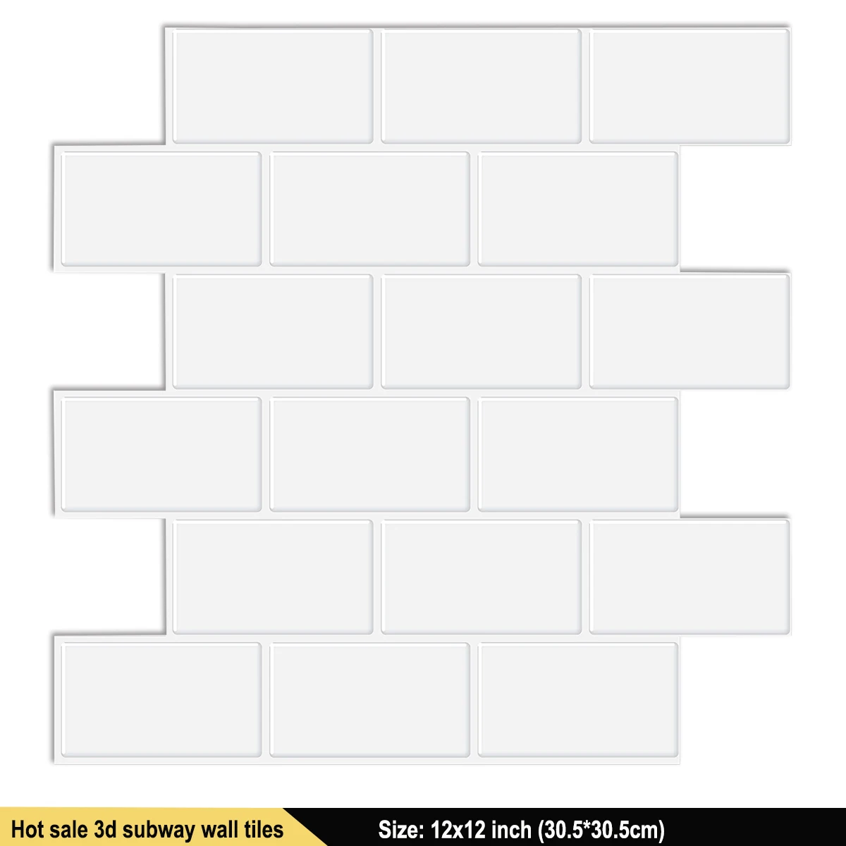 Piastrelle Per Pareti Della Metropolitana 3D Di Spessore 2Mm Adesivi Murali Da Cucina Adehesive Resistenti 30.5X30.5Cm Per La Decorazione Dell'Apparta