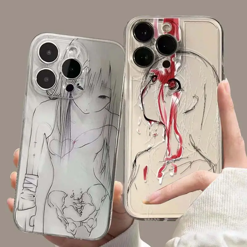 Enchanting Blood Sacrifice Anime Girl Phone Case