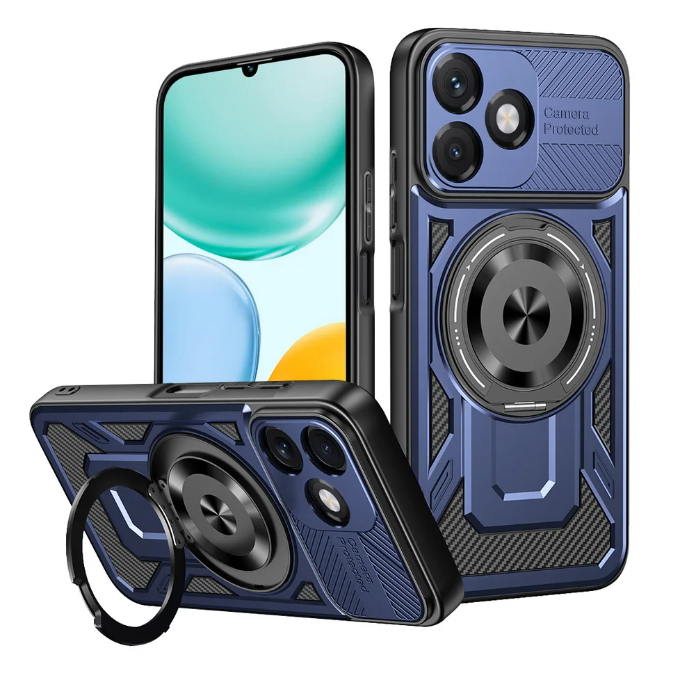 Multi-functional Rotatable Metal Ring Holder Magnetic Case - Protective Cover