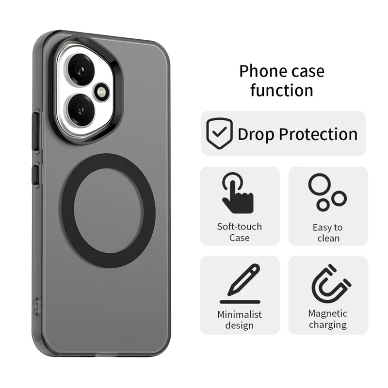 Magnetic Matte Protective Phone Case with Magsafe Wireless Charging Compatibility