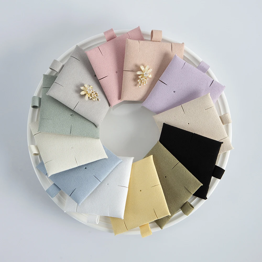 Mikrofaser-Suedette-Schmuckverpackungs-Display-Pads können personalisierte Ohrringe, Halsketten, Armbänder, Schmuck-Einlegekarten sein – Detail 13