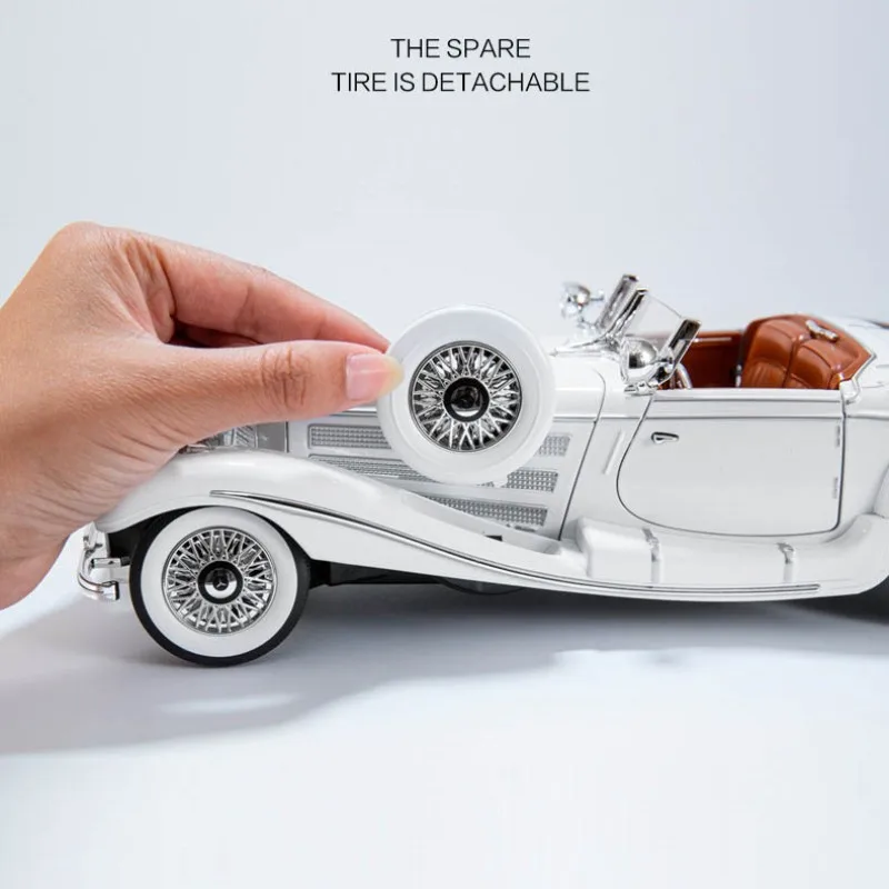 ベンツ 500K 1936 1:18 合金クラシックカー サウンドライト付 1:18 メルセデスベンツ 500K 1936 合金ミニチュアクラシックカー