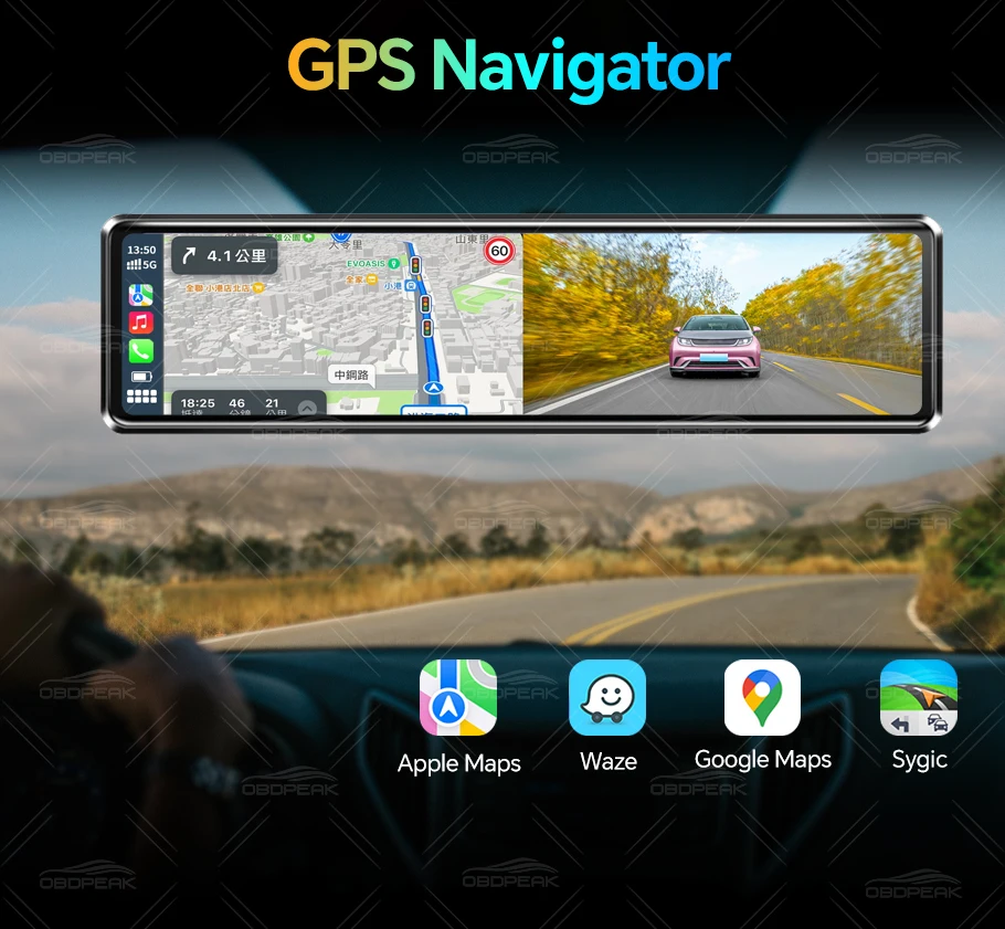 K4 11.26 Inch Carplay & Android Auto 4K 2160P Wifi Dash Cam Rearview Mirror Car
