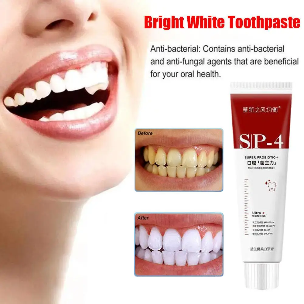 

Probiotic Toothpaste Sp-4 Brightening Whitening Toothpaste 120g Gums Mouth Cleaning Breath Care Health Fresh Protect Teeth I4H6