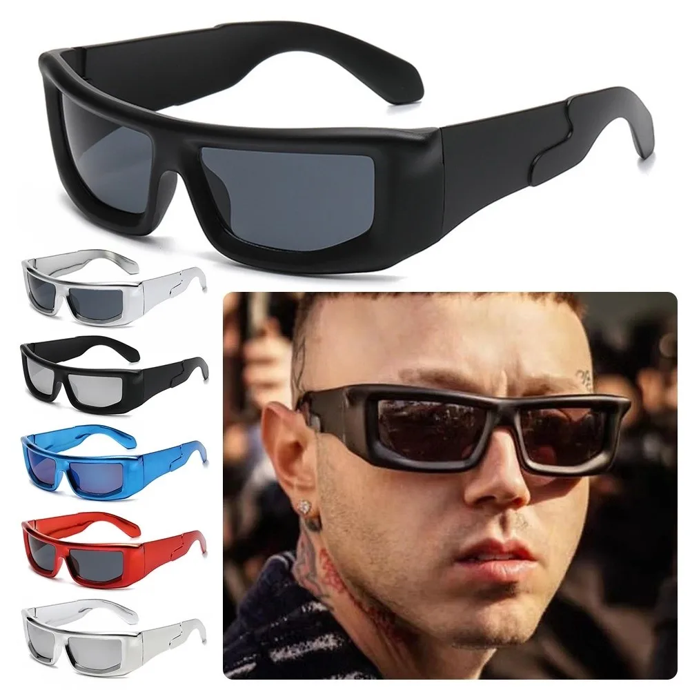 Y2k 레트로 남성 선글라스 UV400 여성용 쉐이드 스포츠 선글라스 유니섹스
