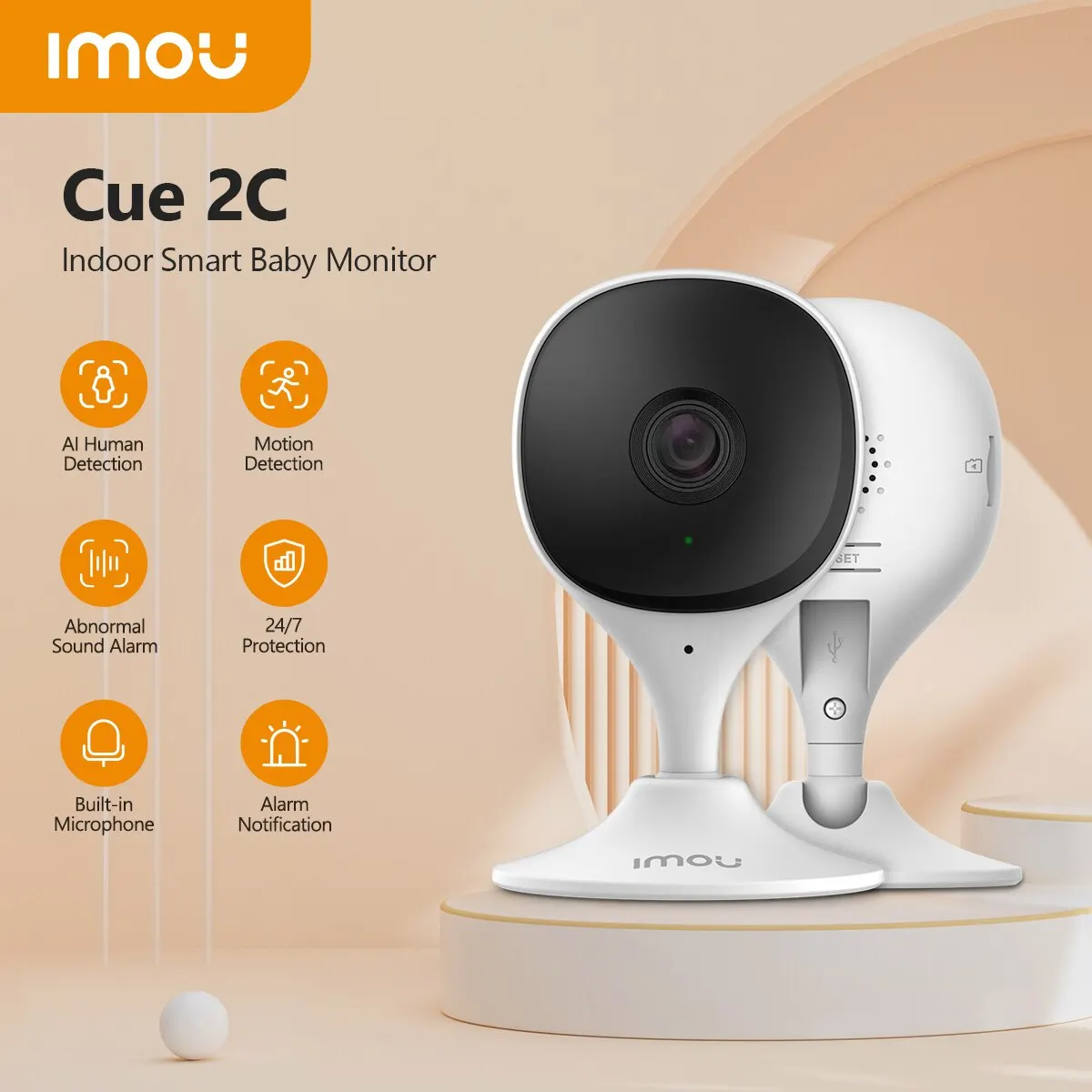 IMOU Cue 2C 1080P Security Action Indoor Camera Baby Monitor Night Vision Device Video Mini Surveillance Wifi Ip Camera