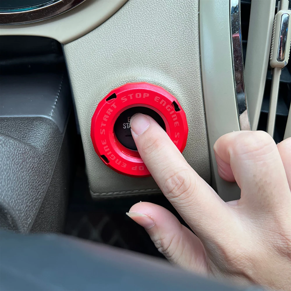Car Moto Engine Start Stop Button Cover Interruttore Di Accensione Blade-Type Rotatable Protection Cap Decorazione D'Interni Decor Sticker