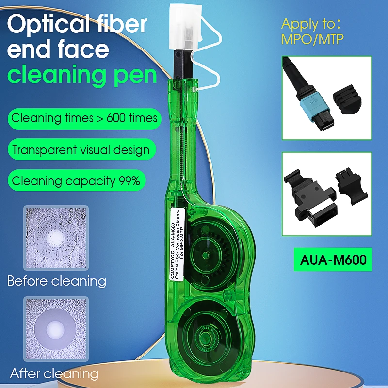AUA-M600 MPO/MTP Cleaning Pen Cleaner for Fiber Optic Cleaner for Connector Green/Blue/Orange(Optional)