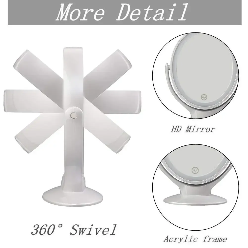Makeup Mirror Magnifying Mirror Double-Sided 1X/7X LED