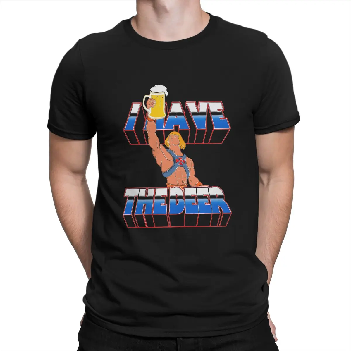 

Футболки He-Man & Masters Of The Universe из полиэстера, у меня есть пиво, отличительная Мужская футболка, хипстерская одежда