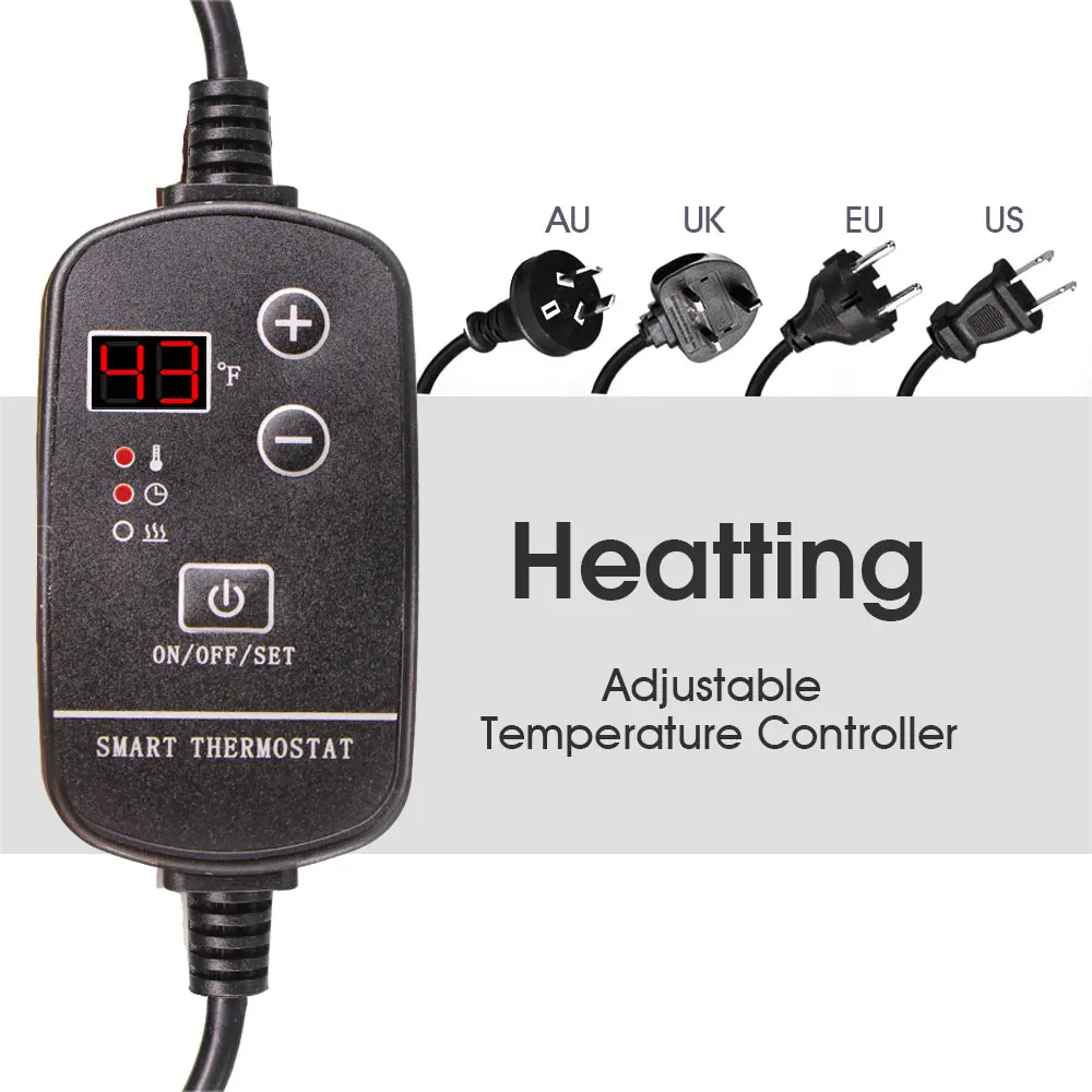 Graphene Seedling Heated Mat Adjustable Thermostat Seeds Germination Plants Nursery Grow Heating Pad Garden Accessories