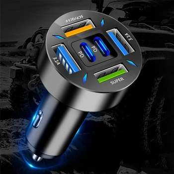 Caricabatteria da auto da 66 W USB tipo C adattatore per caricabatterie per telefono cellulare a ricarica rapida per iPhone 14 Pro Max Xiaomi Samsung Huawei caricabatteria da auto