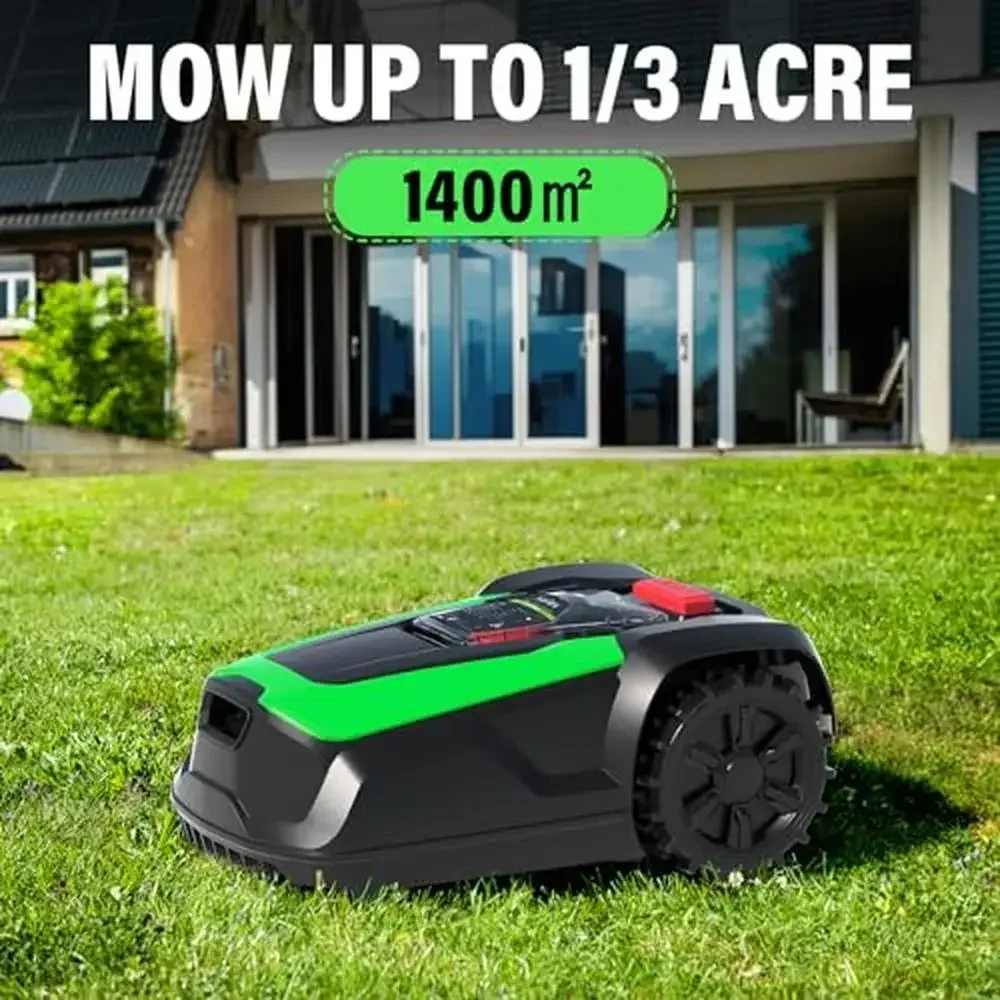 Automatic Robot Mower Smart Lawn Mower APP Controlled Anti-Theft Robotic Mower Self-Charging Bluetooth/Wi-Fi Connected IPX5 2