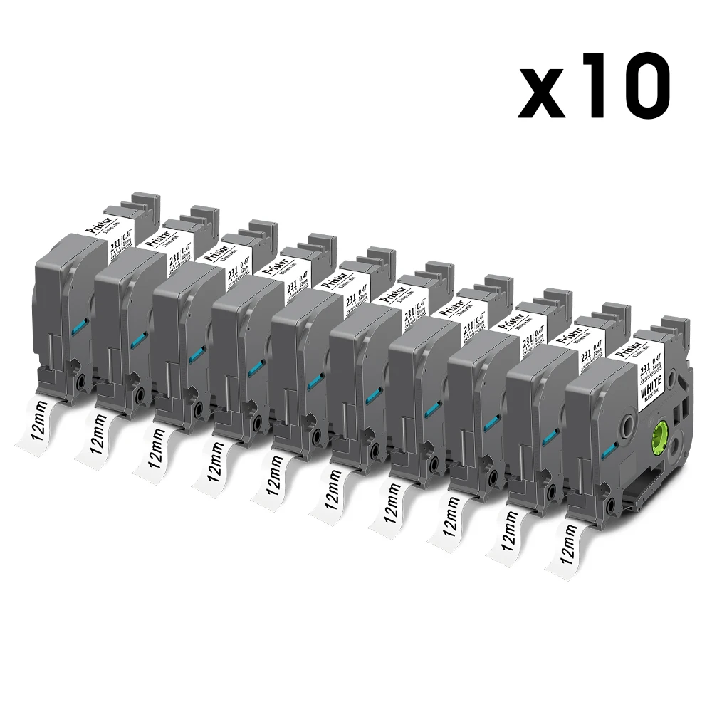 10-Pack 12mm Label Tape