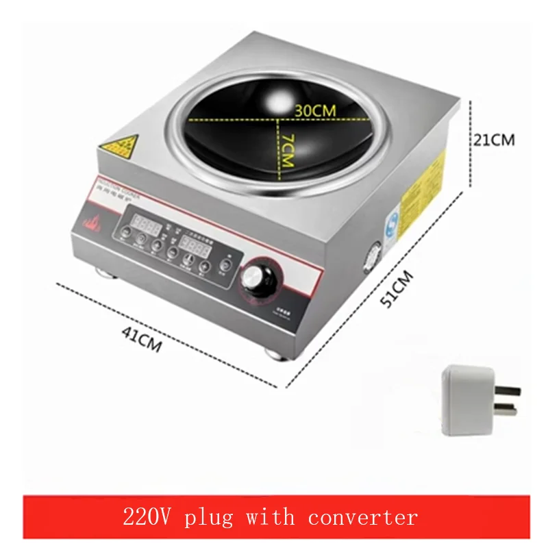 5000w Induction Cooker Commercial Induction Kitchen Panel Cooking Household Induction Cooktop Single Cooker 4