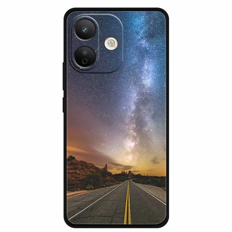 Vibrant Painted Silicone Soft Back Cover - Black TPU Coque