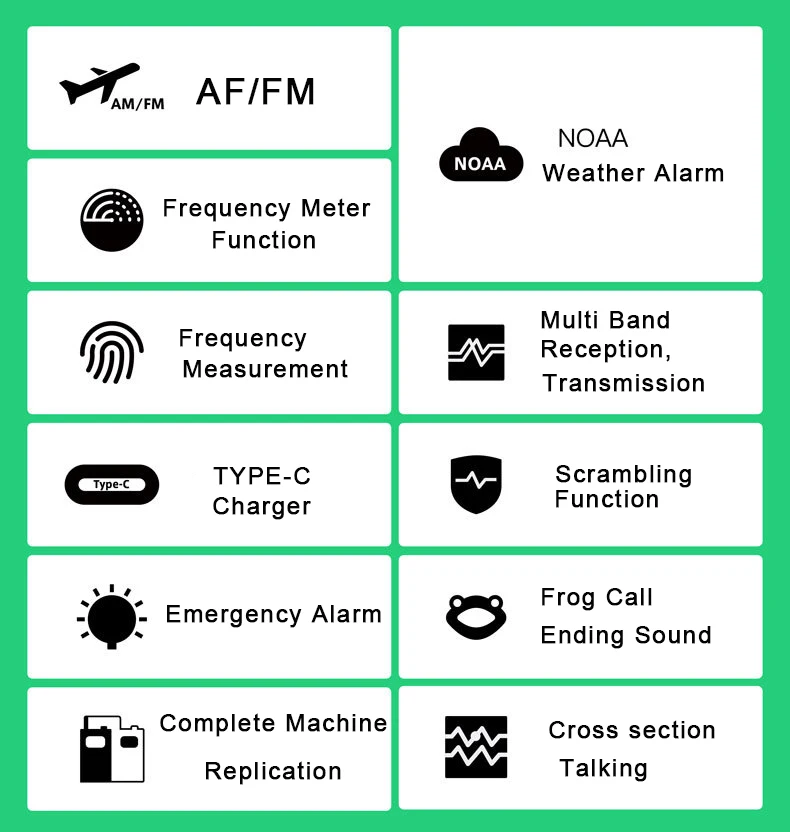 Quansheng UV-K6 Two Way Radio 5W Air Band Radio Tyep C Charge UHF VHF DTMF FM Scrambler NOAA Wireless Frequency CB Radio