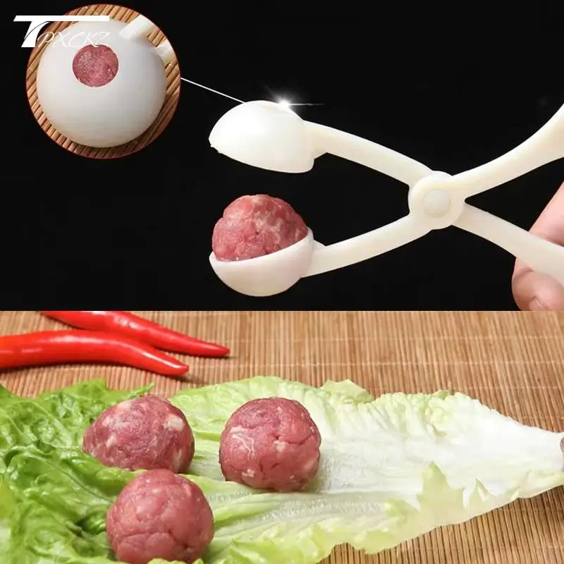 

Приспособление для приготовления мяса, зажим, антипригарный, форма для изготовления мяча из рыбы и риса, Многофункциональный кухонный инструмент, гаджеты, посуда для мяса