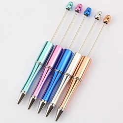 40pcs Latest Color Beaded Ballpoint Pen Beadable Plastic Pens Beaded Handmade Beaded Pens Teacher Gift School Office Supplies