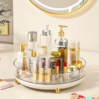 360 Rotating Tray Kitchen Storage Containers for Spice Jar Snack Food Tray Bathroom Storage Box Non Slip Cosmetics Organizer 1