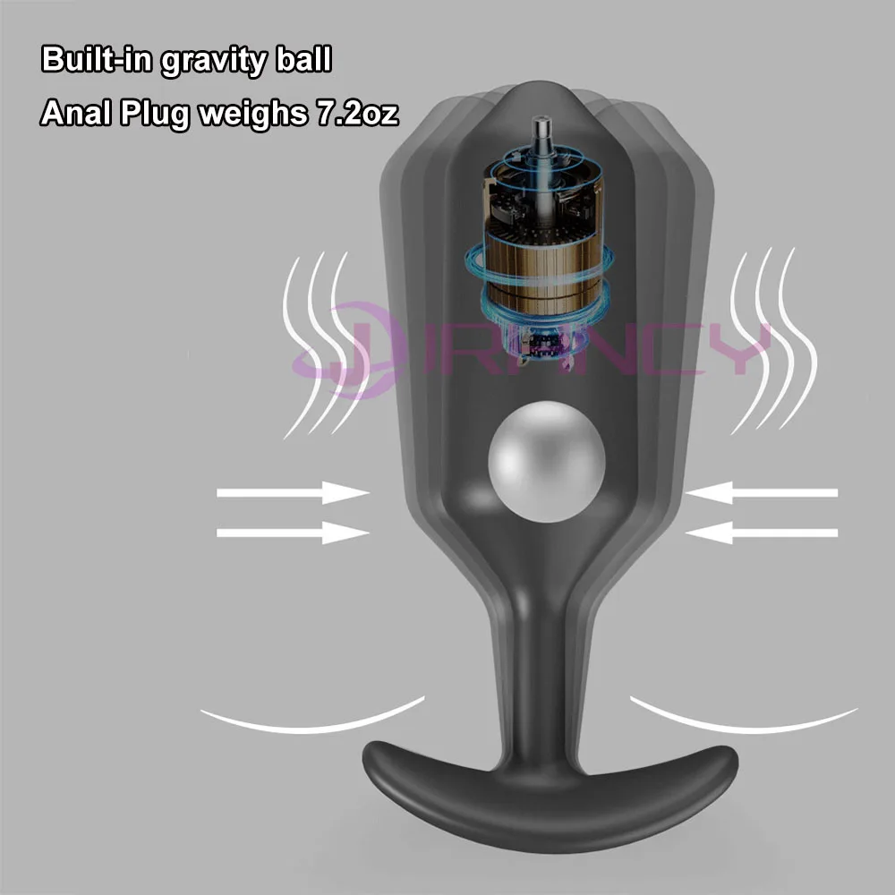 Unisex 10 Frequency Vibrator Butt Plug with USB Charging