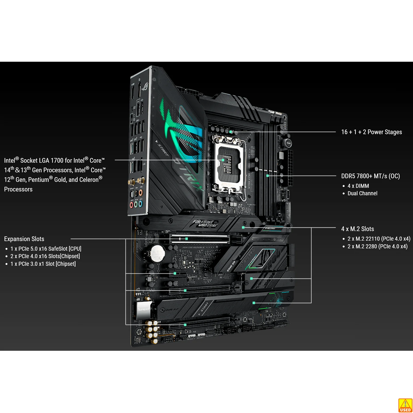 ASUS ROG STRIX Z790-F GAMING WIFI マザーボード ソケット LGA1700