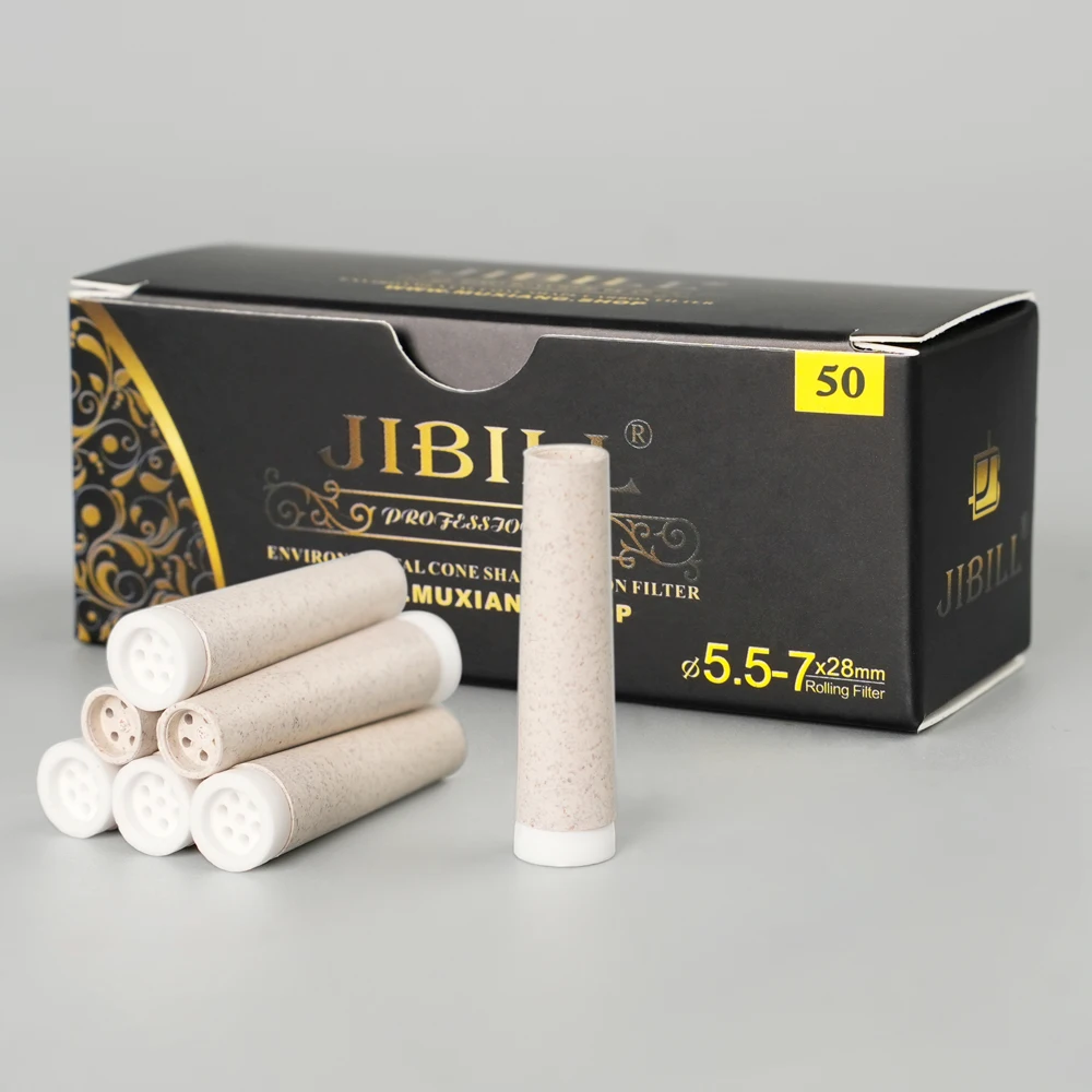50Pcs Tobacco Smoking Pipe Filters 5.5-7mm Activated Carbon Tube Plastic Filter Ceramics Side Smoking Active Charcoal Tools 3