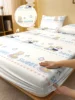1 Cartoon Cute animal bear printed matte Fitted Sheet, bedroom printed bed cover, bedding (excluding pillowcases) 1