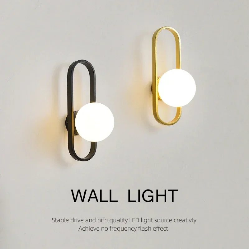 

LED Wall Lamp For Luxury Living Room Bedroom Bedside Corridor Aisle Light Hotels Background Home Decorative Wall Sconce 12W