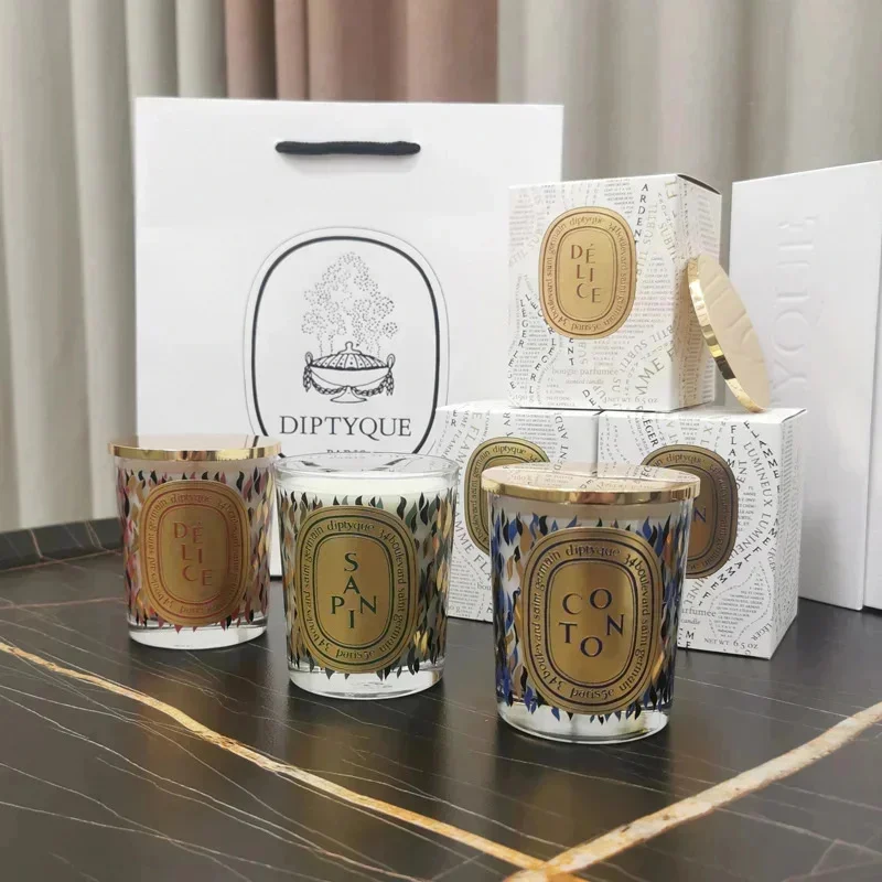 Diptyques-天然植物の香りのアロマテラピーキャンドルセット