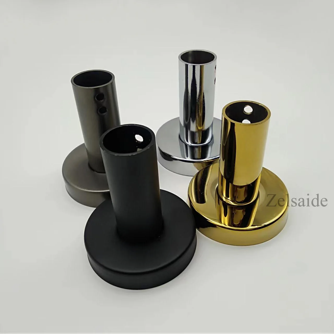 Chrome Black Golden Shower Rod Holder For Bathroom Shower Extension shower rod holder