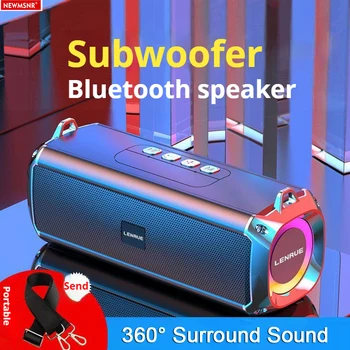 #20W Shocking Bass Colorful Light Bluetooth Speaker Portable Stereo Surround Waterproof Wireless Subwoofer Boombox Home Karaoke