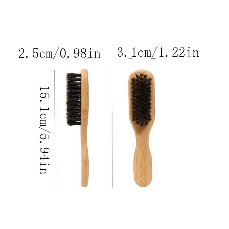 Premium Beard Grooming Kit - Bristle Brush & Bamboo Comb