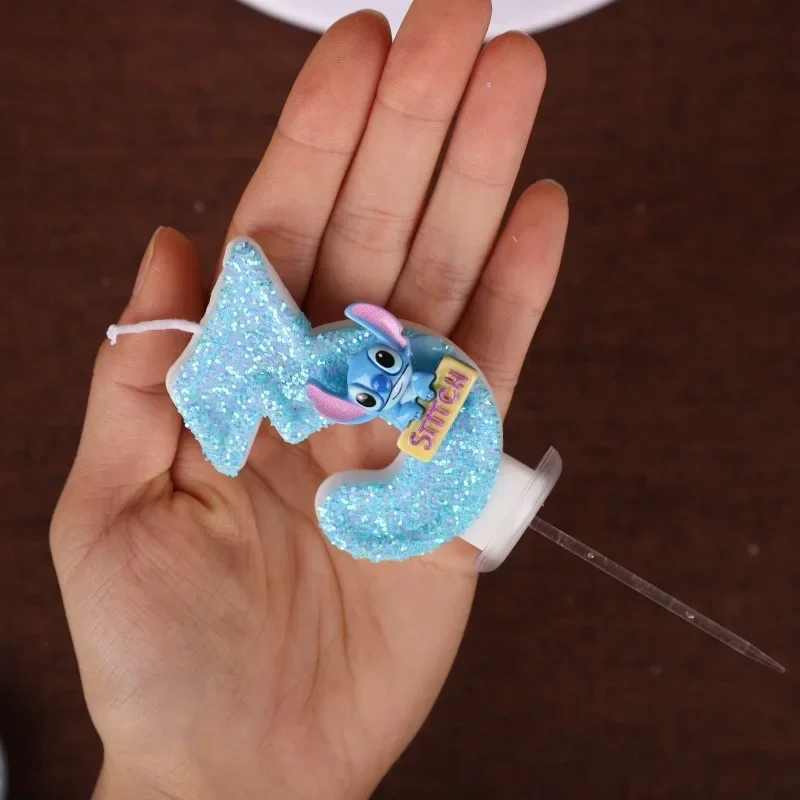 Anime Lilo & Stitch 0-9 Number Candle Cute 3D Stitch Cartoon Character Party Cake Plug-in Birthday Cake Decoration Gift