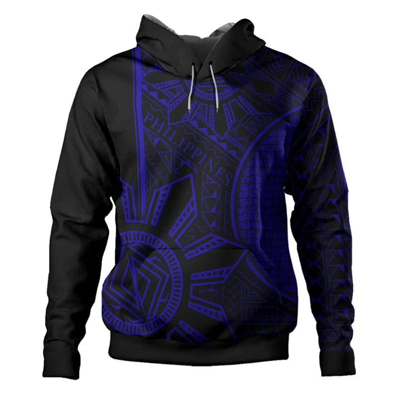 3D-Druck Philippinen Filipinos polynesische Tätowierung Lapu Sonne Stammes Hoodies für Männer Kind Mode Kapuze Hoody Vintage Pullover – Detail 11