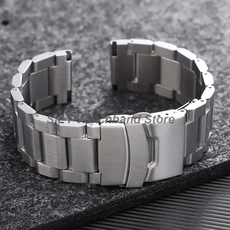 Stainless Steel Watch Band with Folding Buckle - Adjustable Strap