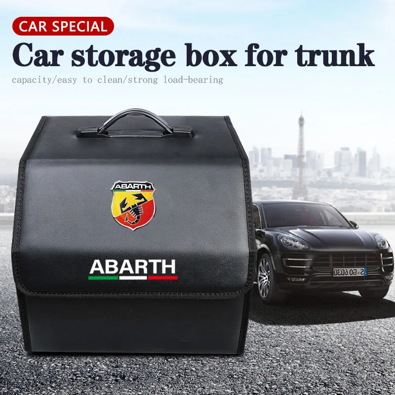 Car Storage Box Trip Camping Leather Bag Foldable For Fiat 500 FR Punto Abarth Stilo Ducato Palio Bravo Pondo Tipo Viaggio
