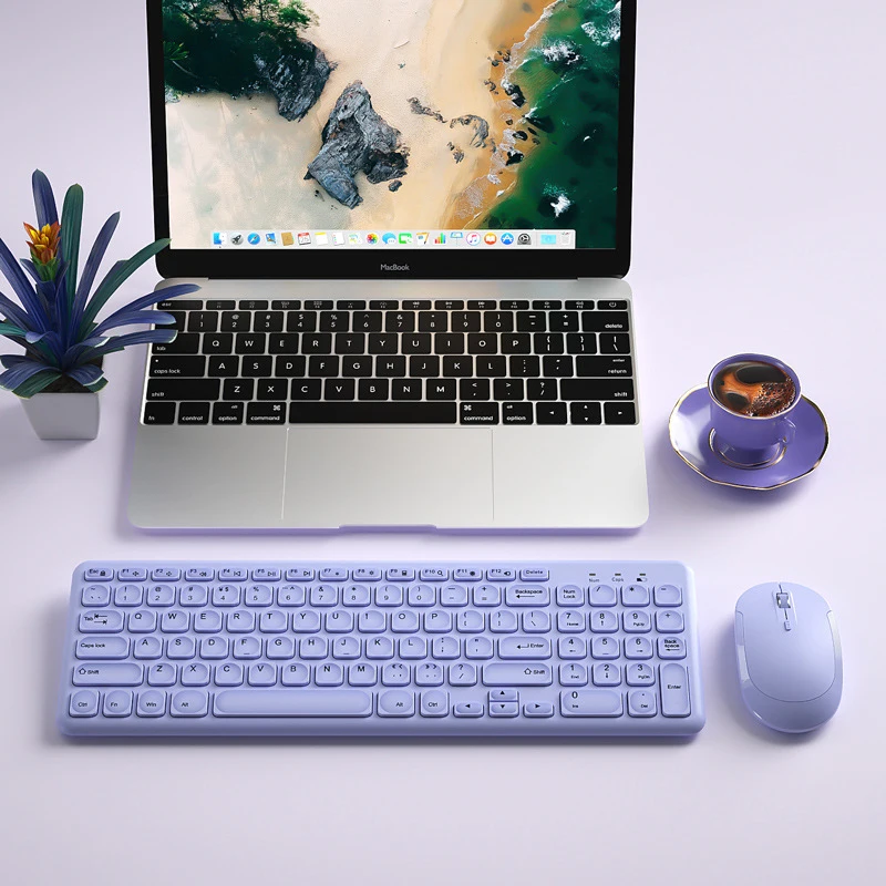 

Wireless keyboard and mouse set for office ultra-thin silent computer laptop keys