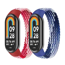Braided Watch Band Replacement - Stylish Wrist Bracelet for Smart Fitness Trackers (Strawberry - Blueberry)