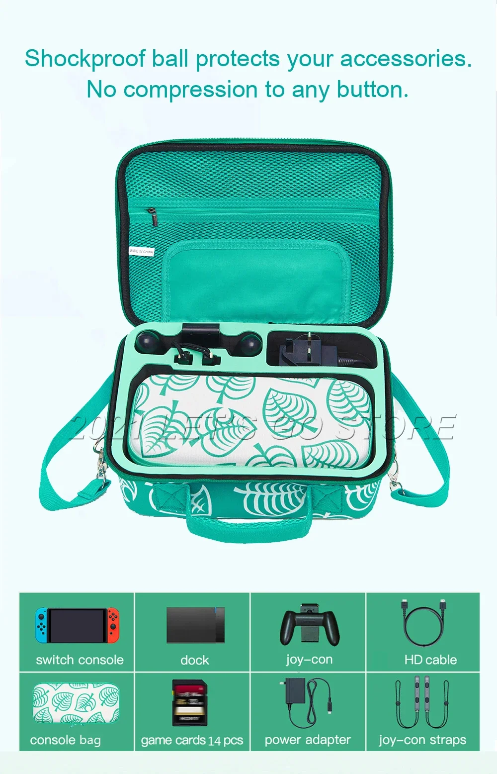 Newest Nintend Switch Big Storage Bag Carrying Case Cute Pouch for