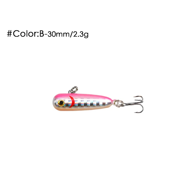 LETOYO 2.3g/2.8g 30mm Mini Sinking Pencil Lure With Tungsten Beads Micro Fishing Bait For Trout Salmon Freshwater Stream Wobbler B 2.3g